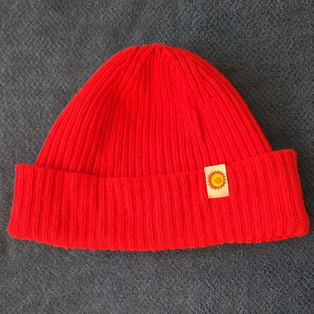 Big Bud Press Mustang Red Ribbed Beanie